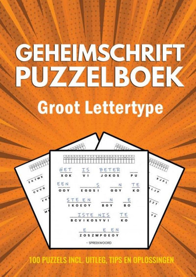 Livre de puzzles à code secret sans marque sans marque - grande police - 100 puzzles - incl. explication, conseils et solutions