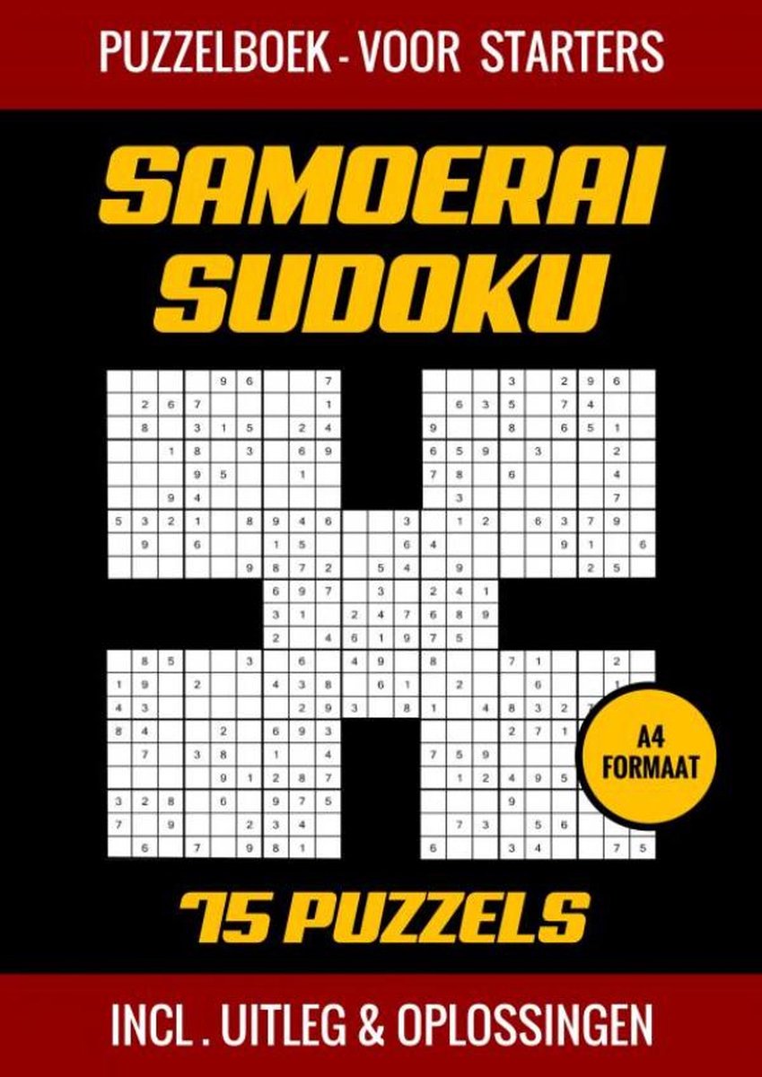 Sudoku samouraï - livre de puzzles pour débutants - 75 grilles