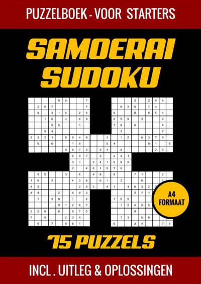 Sudoku samouraï - livre de puzzles pour débutants - 75 grilles
