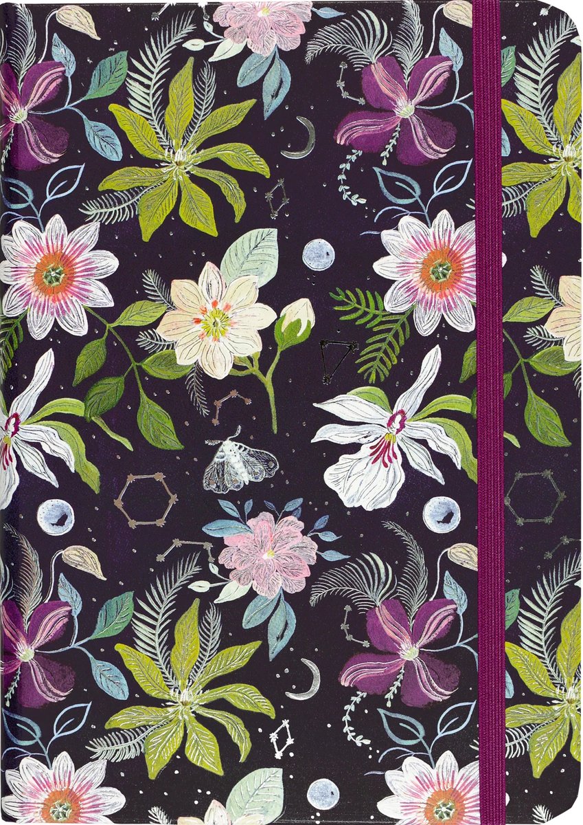 Carnet compact Peter Pauper - jardin céleste - avec fermeture élastique - 13x18 cm
