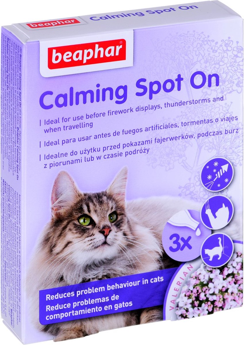 Beaphar no stress spot - gouttes anti-stress chat - 0,4ml - 3 pipettes