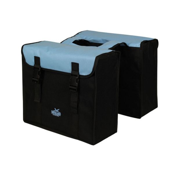 Greenlands Double bag, noir-bleu. taille 38x34x13cm. capacité totale 35L
