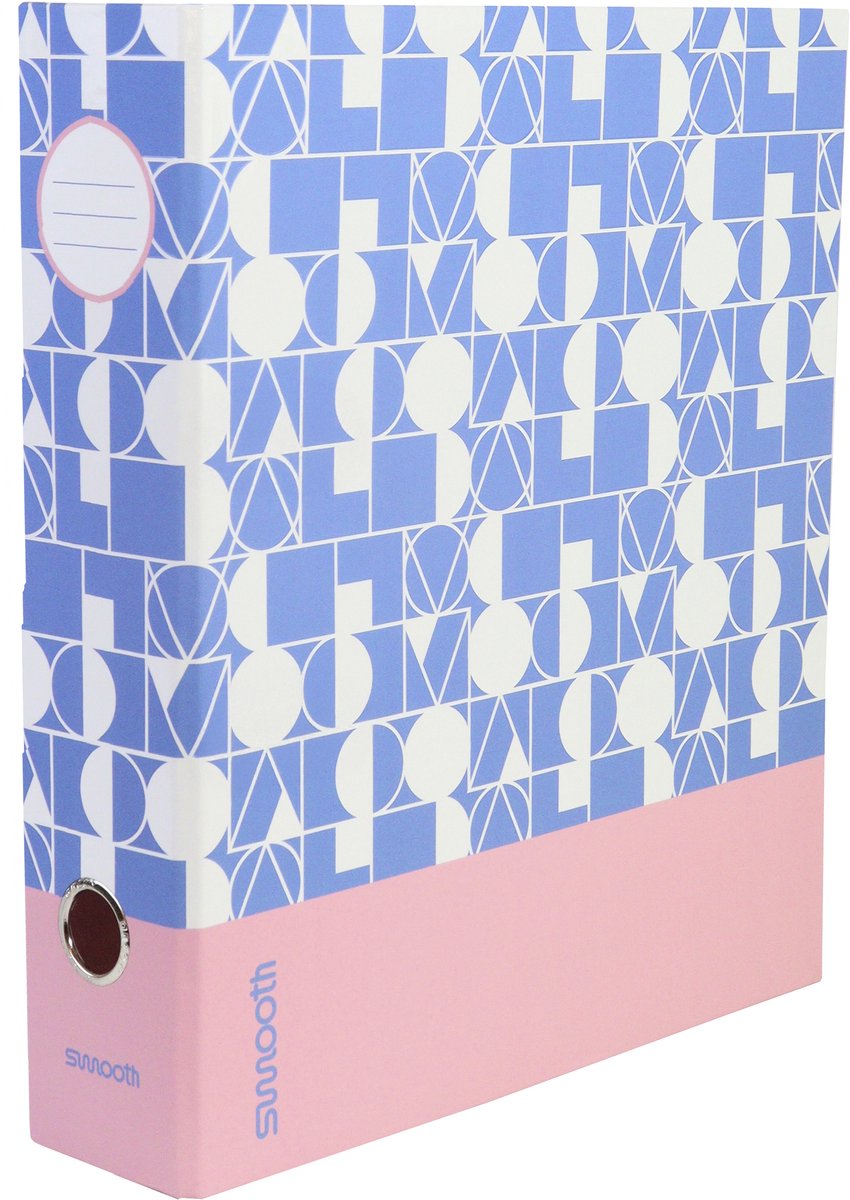 Ancor classeur à anneaux lisse a4 2 anneaux mécanisme d-25 rose bleu - an-113181-d