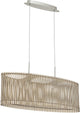 Eglo sendero - suspension - 2 lumières - nickel mat - érable