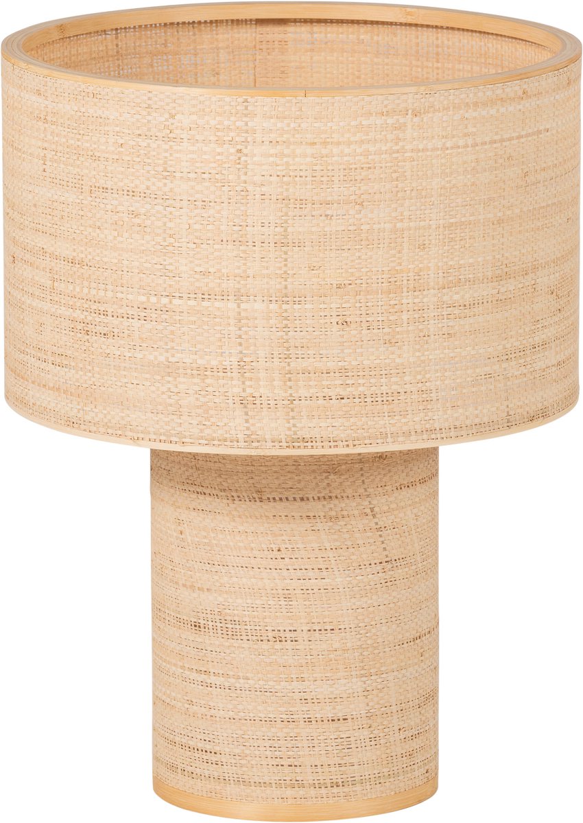 Lampe de table Woood syro ø 42 cm - raphia - naturel - 55x42x42