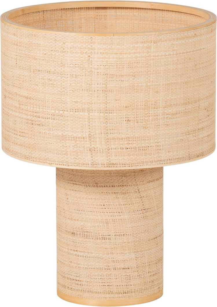 Lampe de table Woood syro ø 42 cm - raphia - naturel - 55x42x42