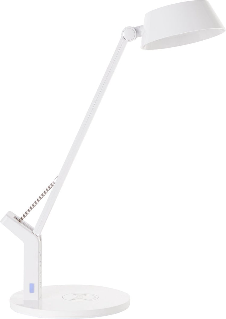 Brilliant kaila - lampe de bureau - LED intégrée 8w - station de recharge sans fil - choix de couleurs 3000-6000k - blanc