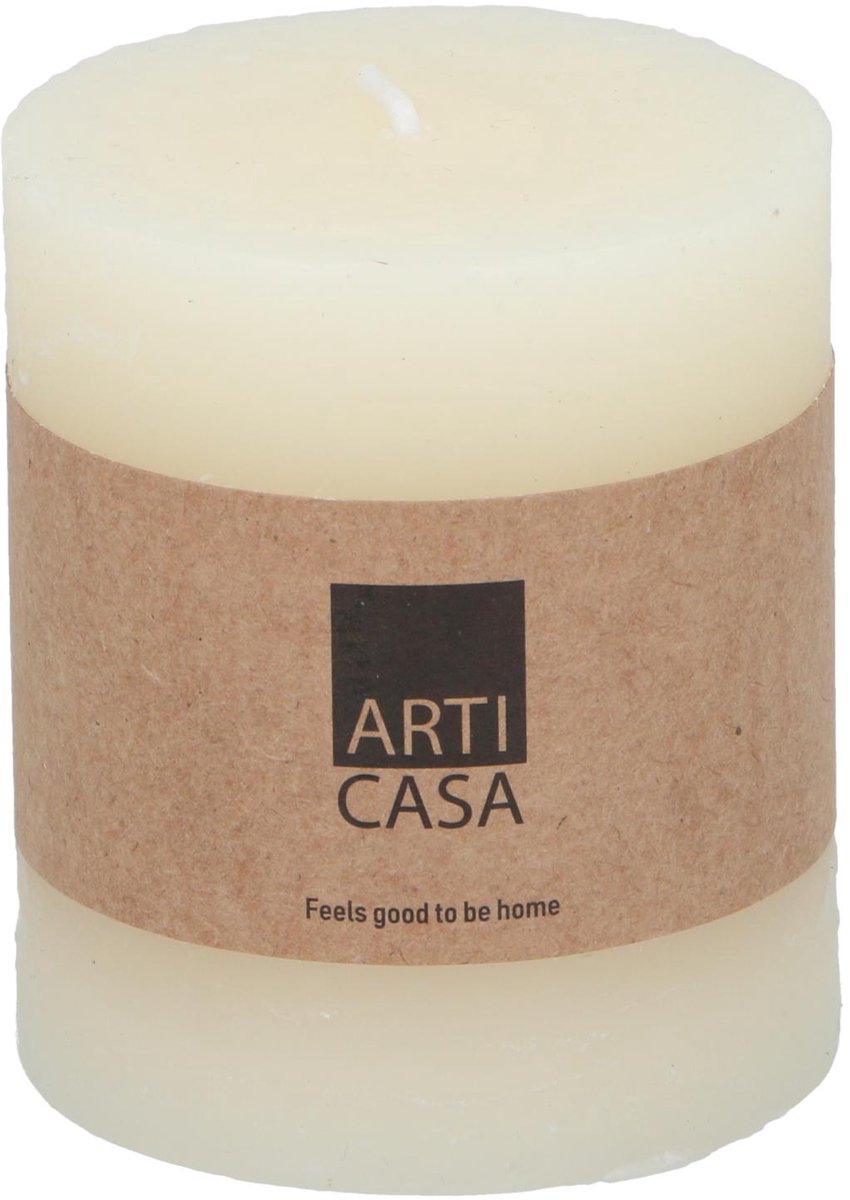 Bougie pilier Arti casa ø7 x 8 cm - 30 heures de combustion - blanc