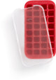 Bac à glaçons Lékué avec couvercle - carré - rouge