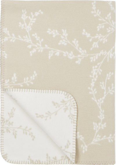 Couverture de berceau Meyco branches pour bébé - tissée - sable - 75x100cm - 1,0 tog