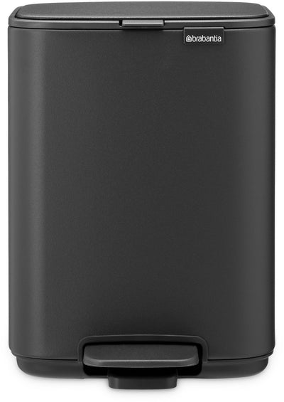 Brabantia bo poubelle à pédale - 4 litres - salle de bain - gris infini minéral