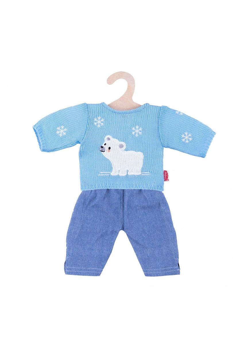 Jeans Heless Dolls avec pull d'ours polaire, 28-35 cm