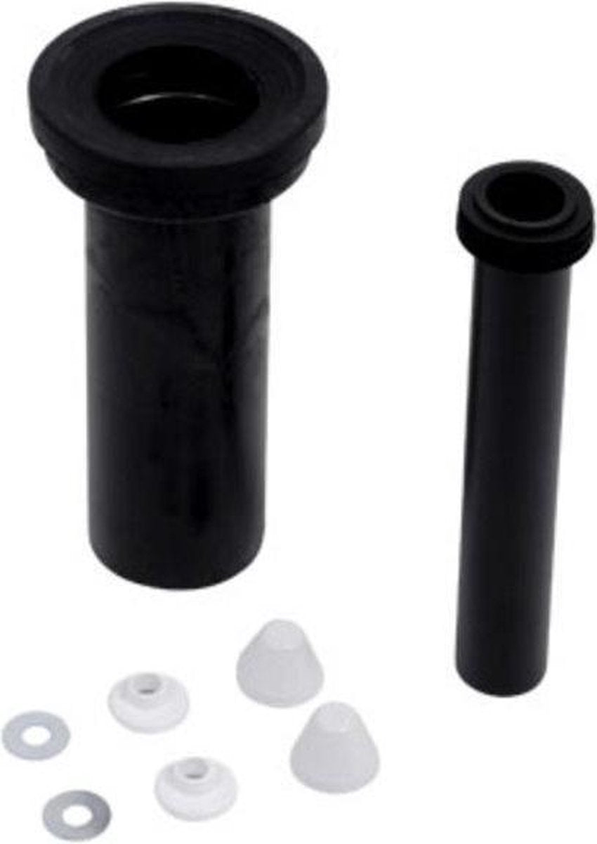 Raccord WC mural Plieger sanit - kit de raccordement complet - 30 cm - noir
