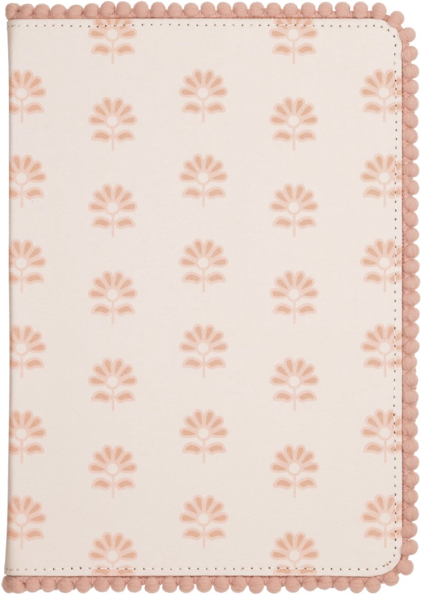 Carnet Eccolo - blockprint pompon - ligne - env. 15x20cm - ec-d459c