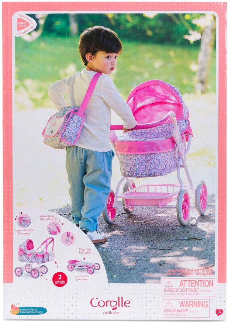 Landau de poupée Corolle fleurs pour poupée bébé de 36-42cm