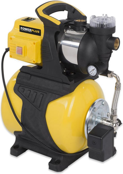 Pompe à eau électrique Powerplus POWXG9573 - Pompe pressurisée 1000 W, température maximale de 35°C et débit de 3500 l heure, outils de jardin