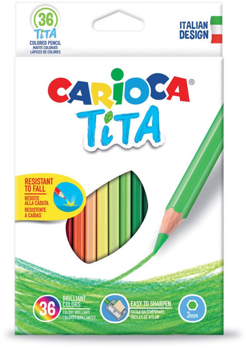 Crayon de couleur Carioca tita | 36 pièces dans un étui en carton