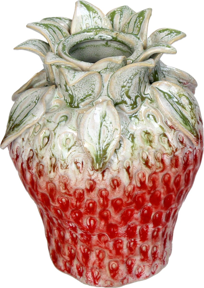 Vase collection Hd faïence rouge 11,5x11,5x15cm