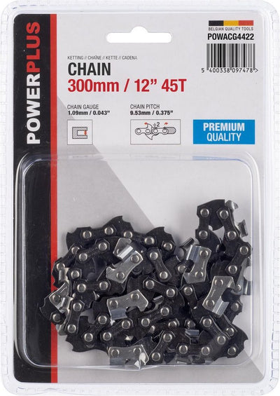 Chaîne Powerplus powacg4422 - 12 - longueur 300 mm - 45 dents - convient pour powdpg7575