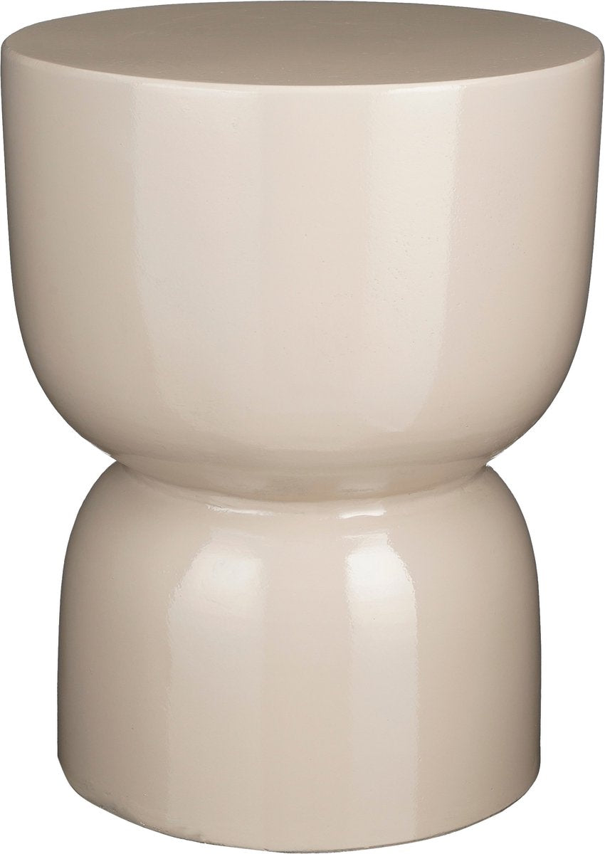 Mica decorations table d'appoint de scène - h45 x ø35 cm - ciment - beige
