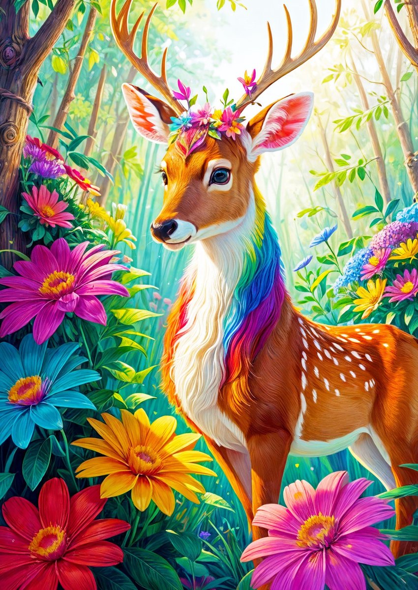 Profitez du puzzle magique de cerf 1000 pièces