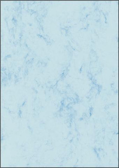 Papier design Sigel a4 - avec motif bleu marbré - recto verso - 200 grammes - 50 feuilles - si-dp551