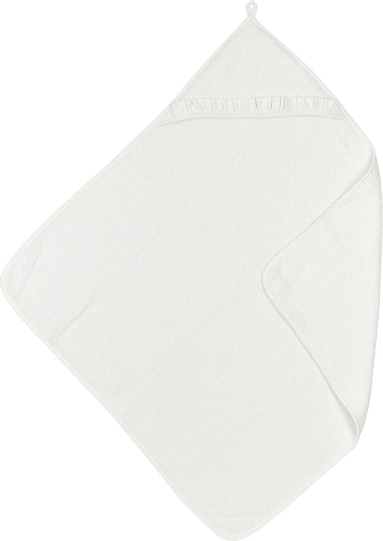 Cape de bain à volants bébé Meyco - blanc cassé - 80x80cm