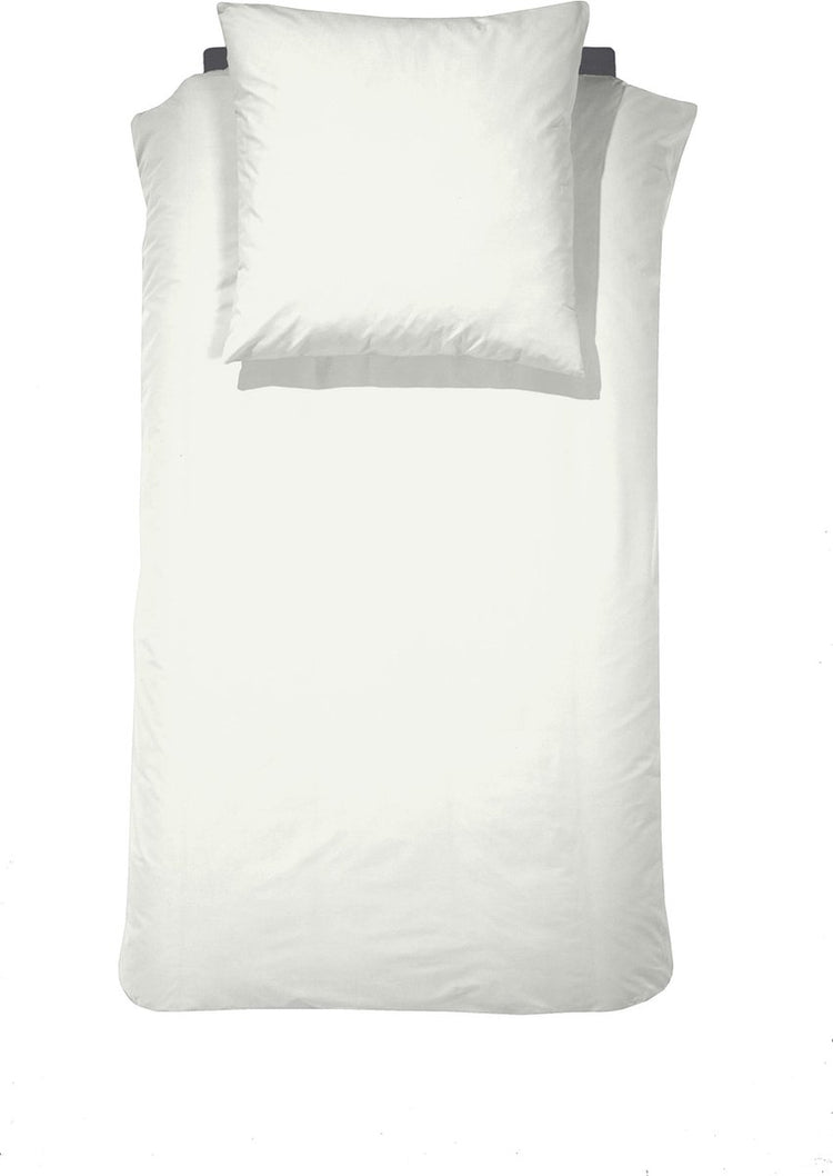 Parure housse de couette 1 personne Cendrillon matin 135x200cm flanelle blanc ivoire + 1 taie d'oreiller 60x70