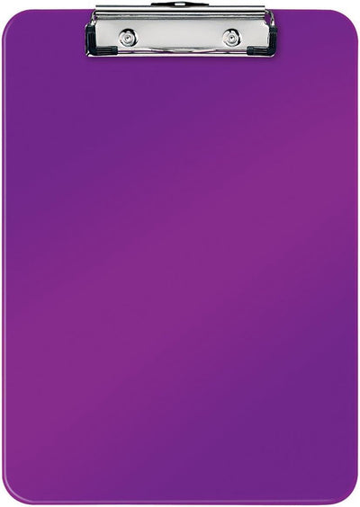 Porte-bloc A4 en plastique Leitz wow avec crochet de suspension - capacité jusqu'à 75 feuilles - violet