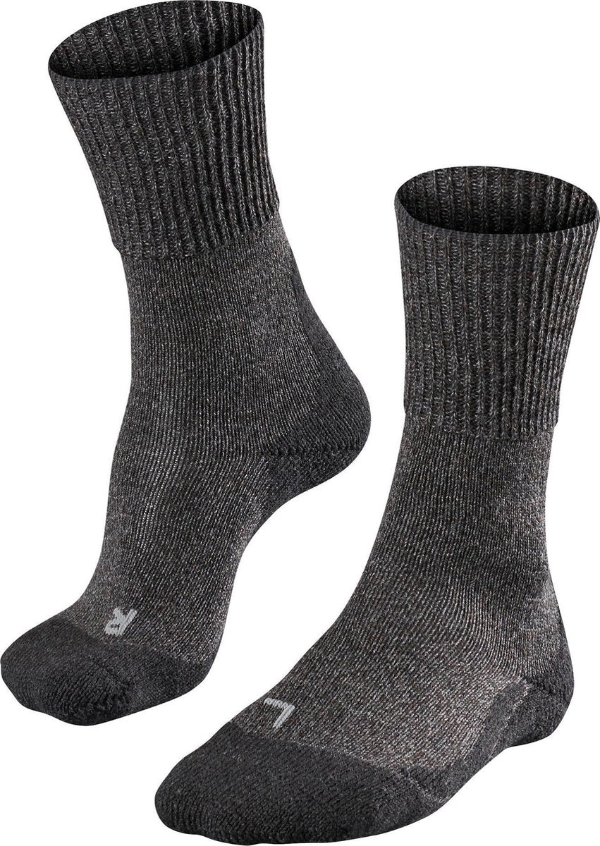 Falke tk1 laine anti-ampoules laine épaisse matériau fonctionnel chaussettes de marche hommes gris - taille 39-41