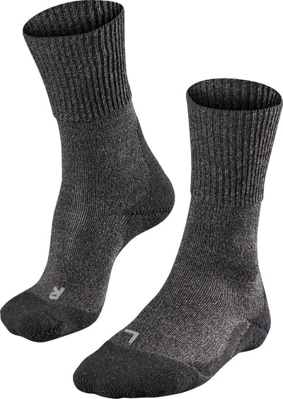 Falke tk1 laine anti-ampoules laine épaisse matériau fonctionnel chaussettes de marche hommes gris - taille 39-41