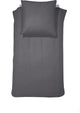 Parure housse de couette 1 personne Cendrillon matin 155x220cm flanelle anthracite + 1 taie d'oreiller 60x70