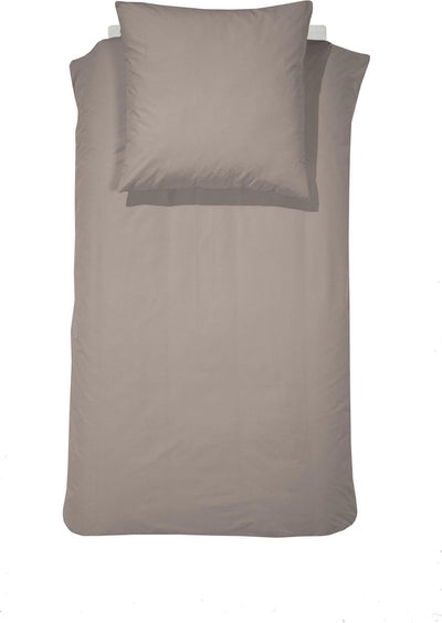 Parure housse de couette 1 personne Cendrillon matin 155x220cm flanelle taupe + 1 taie d'oreiller 60x70