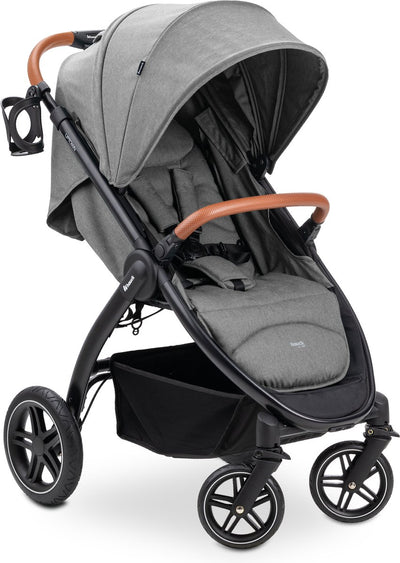 Hauck Uptown - buggy - adapté à la ville et à la forêt - pour jambes courtes et longues - gris mélangé noir