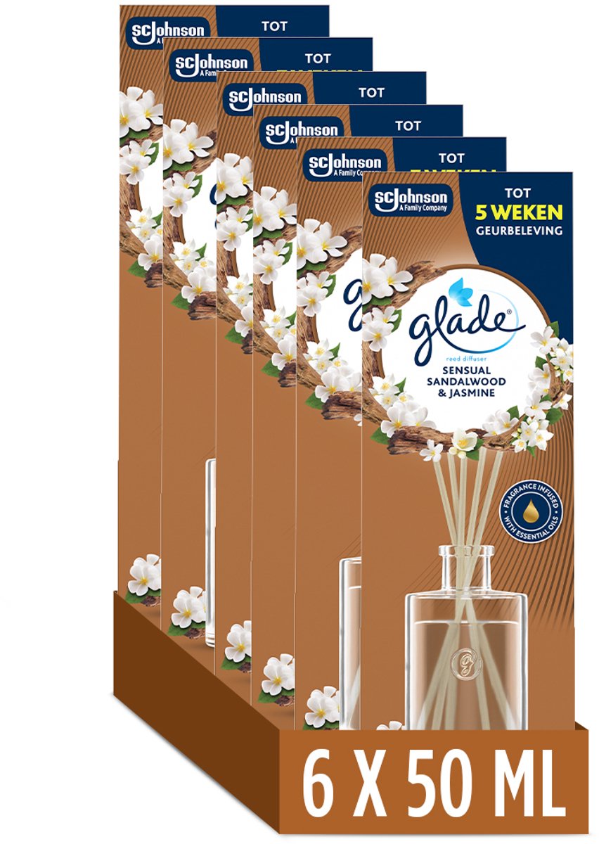 Glade bâtonnets parfumés bois de santal sensuel jasmin