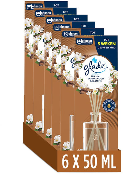 Glade bâtonnets parfumés bois de santal sensuel jasmin