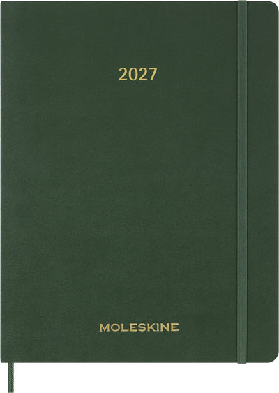 Agenda Moleskine 15 mois - 2027 - planificateur essentiel - hebdomadaire - vertical - xxl - vert myrte