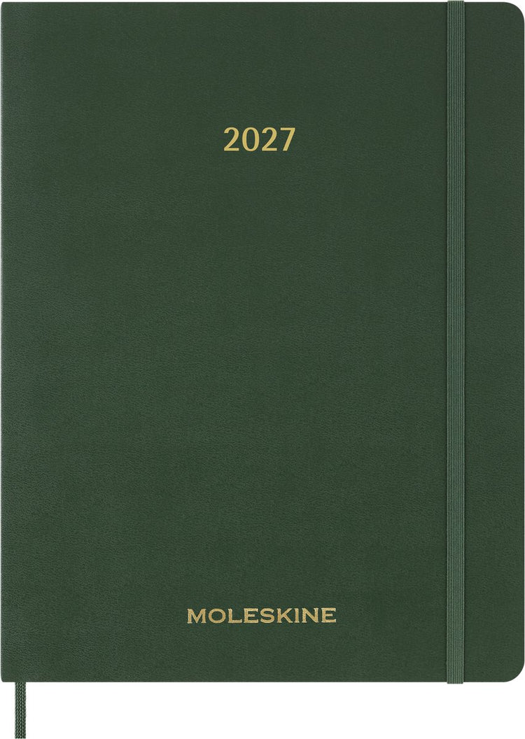 Agenda Moleskine 15 mois - 2027 - planificateur essentiel - hebdomadaire - vertical - xxl - vert myrte