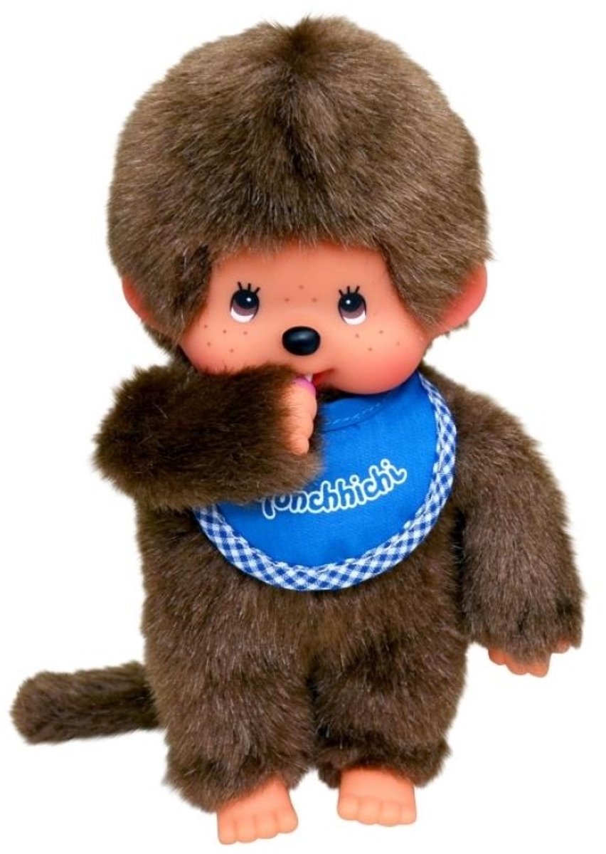 Monchhichi | garçon avec bavoir bleu 20cm