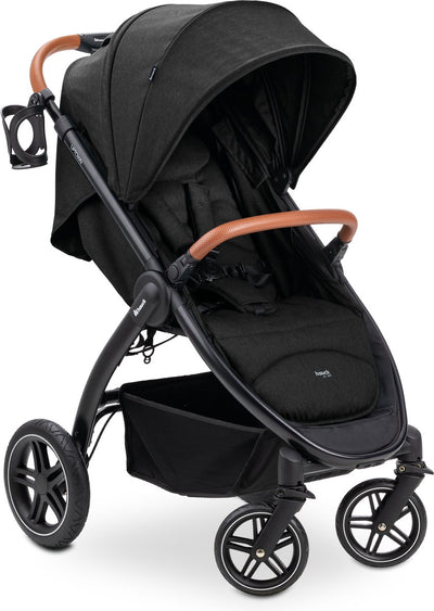 Hauck Uptown - buggy - adapté à la ville et à la forêt - pour jambes courtes et longues - noir mélange noir