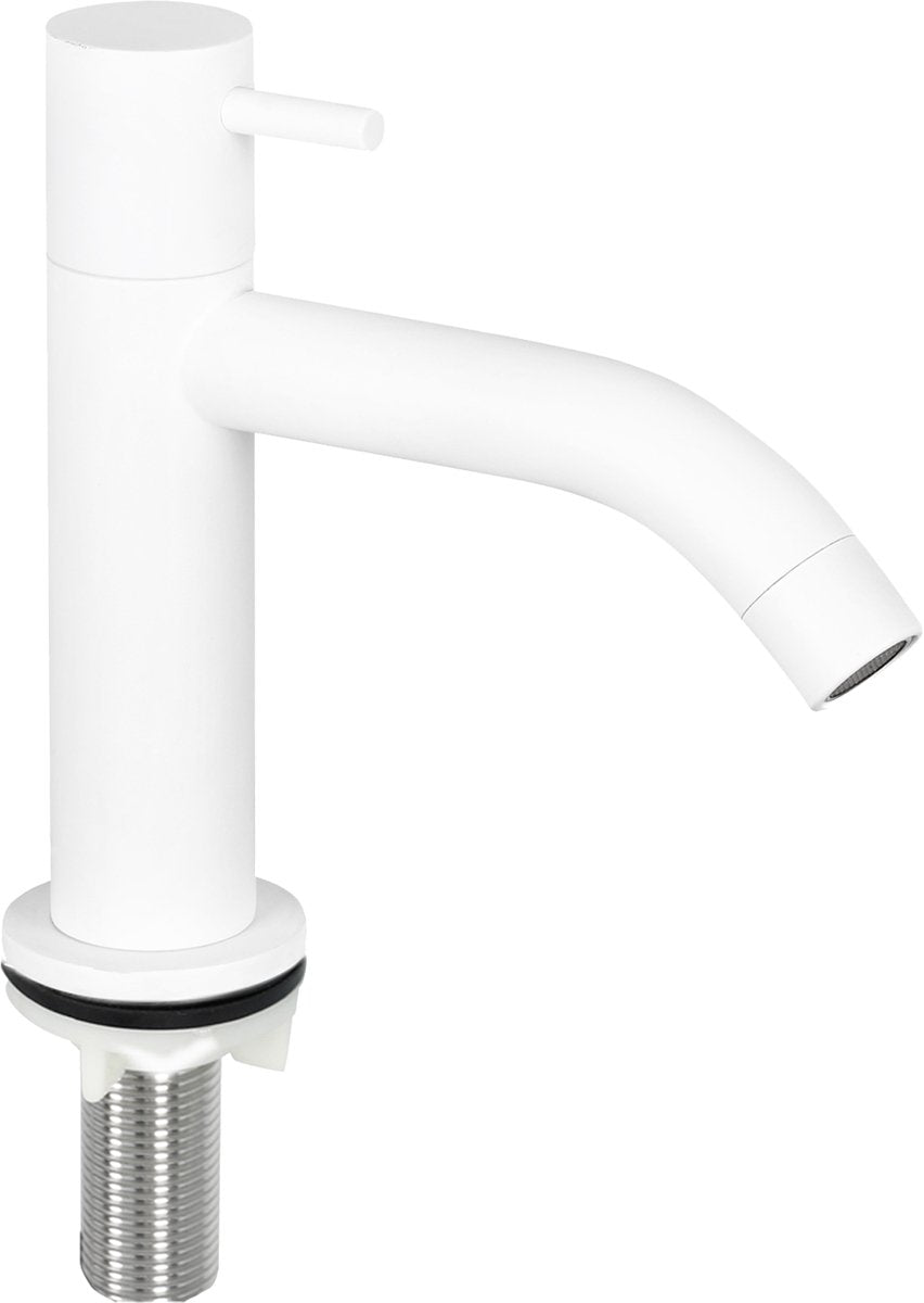 Robinet d'eau froide Differnz - mix match - courbé - blanc mat