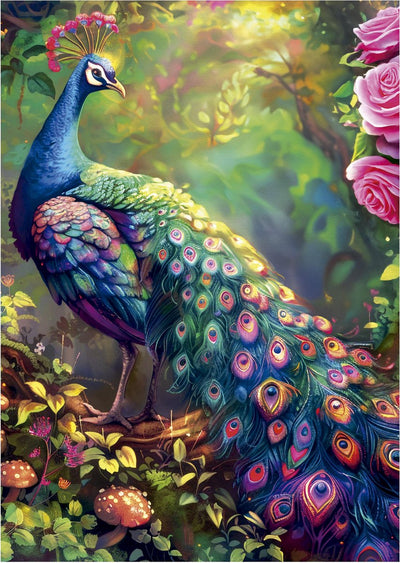 Educa - puzzle - paon dans le jardin - 1000 pièces - puzzle