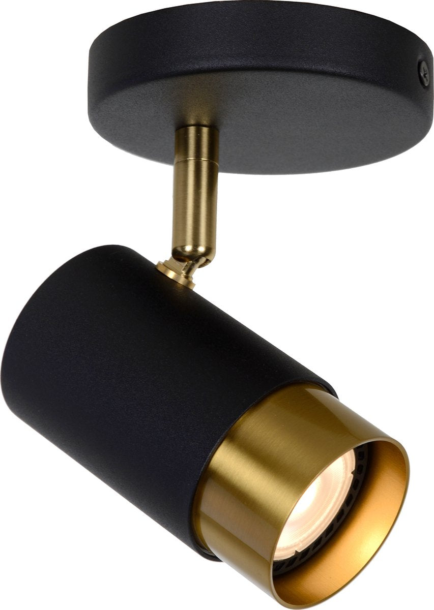 Lucide floris - spot de plafond (plafonnier) - ø 10 cm - 1xgu10 - noir