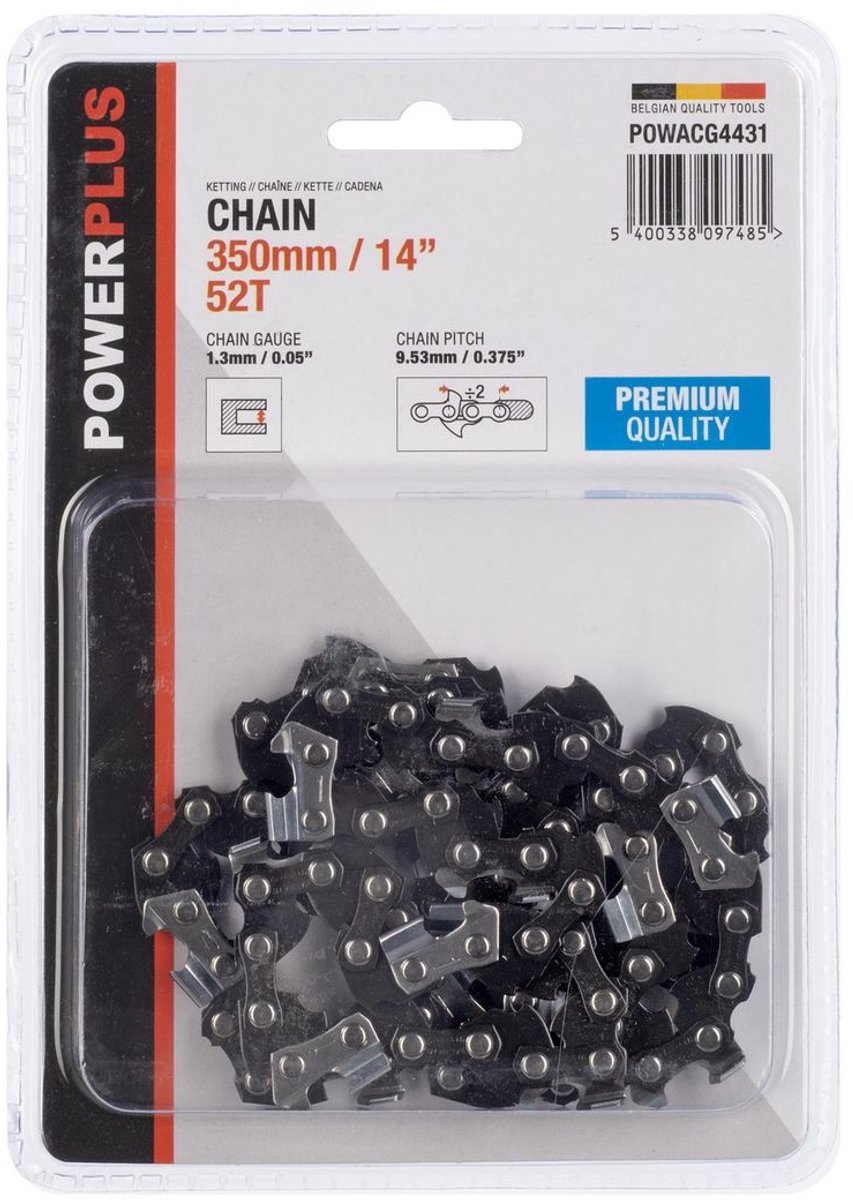Powerplus chain powacg4431 - 14 - 350mm - 52t - premium
