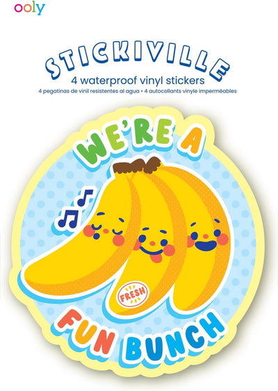 Ooly - autocollants stickiville : amis des fruits - vinyle (4 découpés)