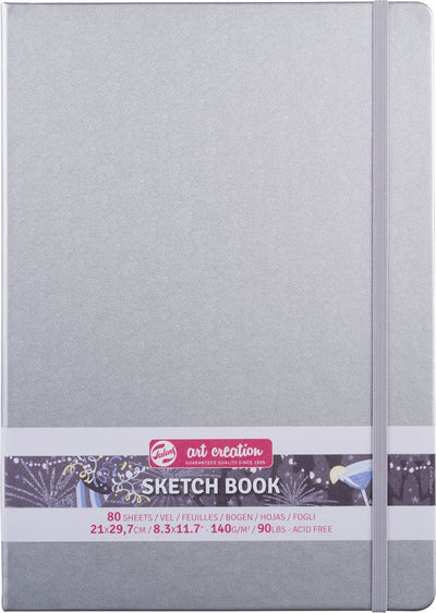 Talens art création carnet de croquis argent brillant 21 x 29,7 cm 140 g 80 feuilles
