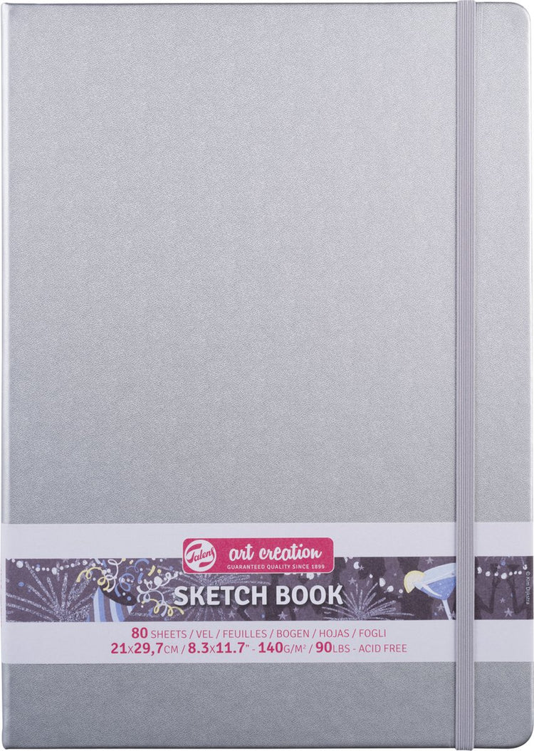 Talens art création carnet de croquis argent brillant 21 x 29,7 cm 140 g 80 feuilles