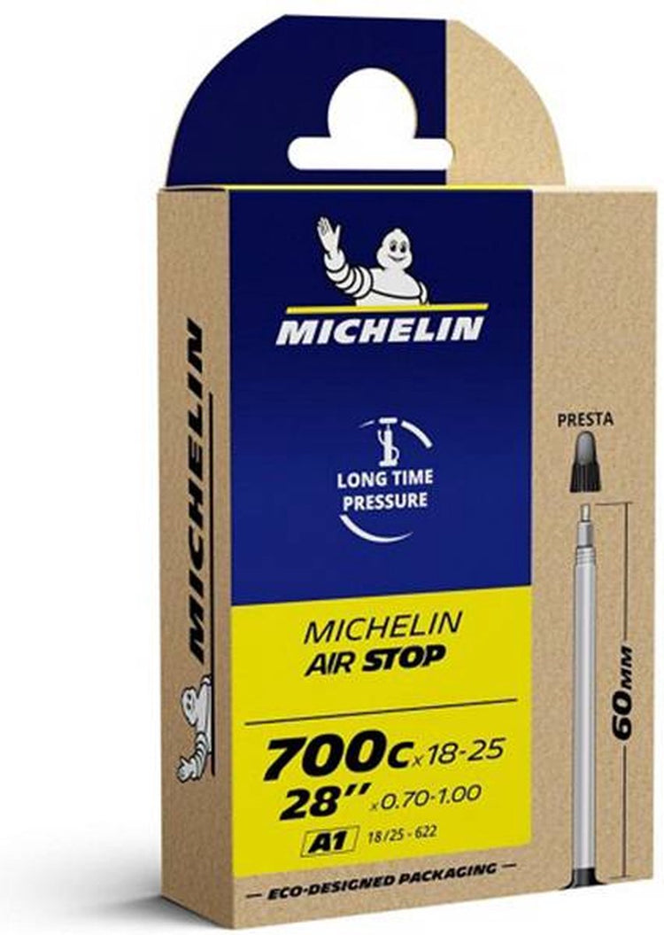 Chambre à air Michelin 28” – airstop a1 – valve française (presta) – longueur de valve : 60mm – taille etrto : 18 25-622