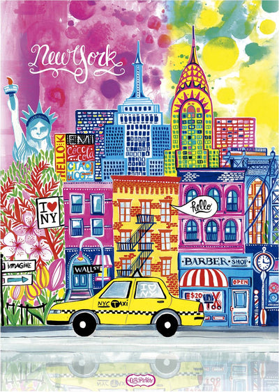 Puzzle Educa voiture new york pintos 1000 pièces adultes.