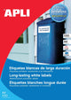 Etiquettes Apli résistantes aux intempéries format 210 x 297 mm (l x h) 100 pièces 1 par feuille carton de 100 feuilles
